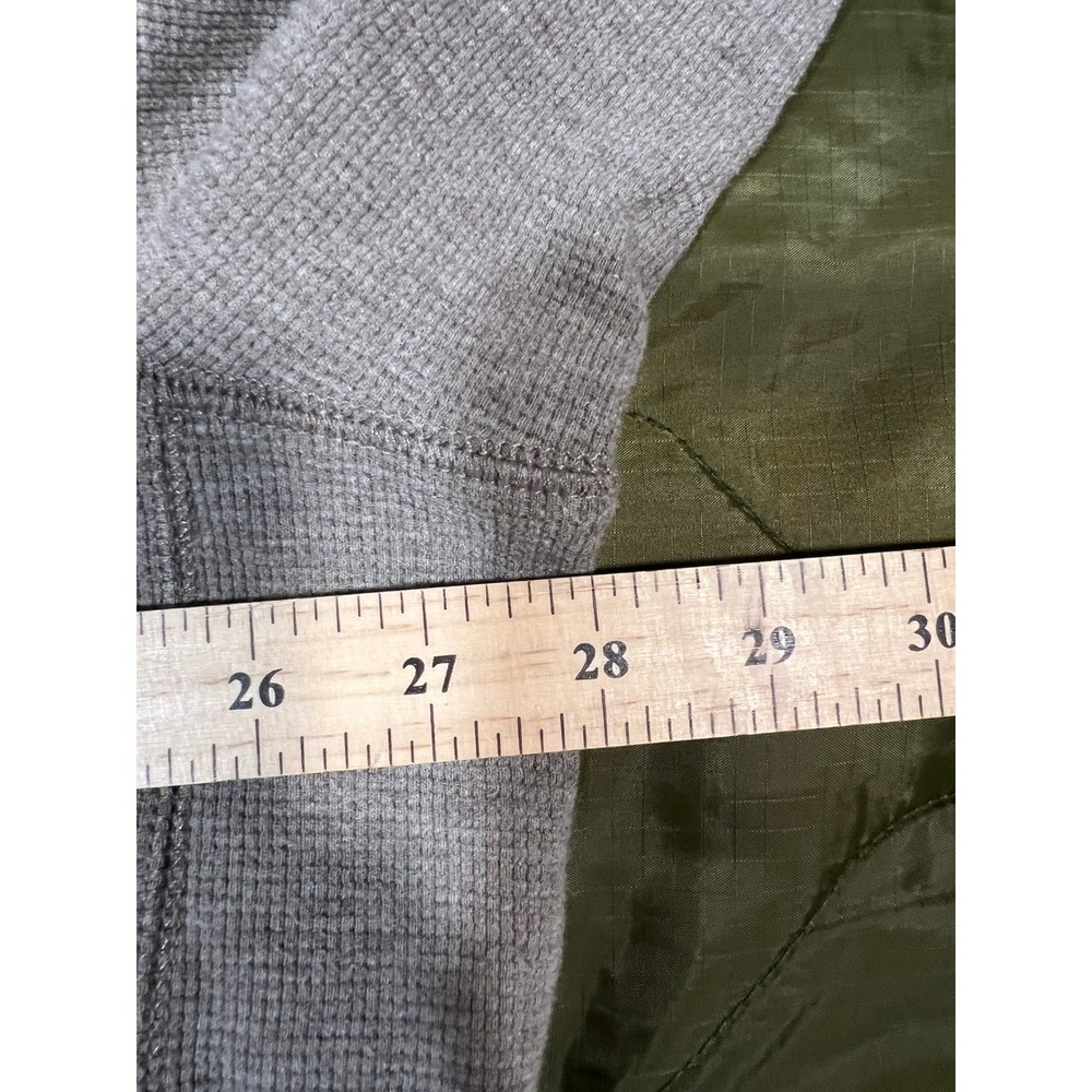 Eddie Bauer Waffle Thermal 3XL Taupe Greige Oversized Slouchy Grunge Baggy Crew - Picture 9 of 13